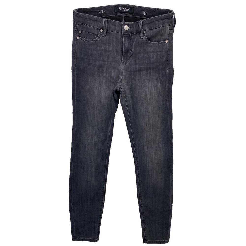 Liverpool Jeans Womens Size 6 Abby The Skinny Mid Rise Denim Meteorite Wash